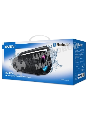 Колонка SVEN АС PS-395, черный (80 Вт, Waterproof (IPx5), TWS, Bluetooth, USB, 4800мА*ч)