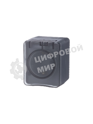 Розетка 1-м ОП AtlasDesign Profi54 16А IP54 250В с заземл. защ. шторки антрацит SchE ATN544045