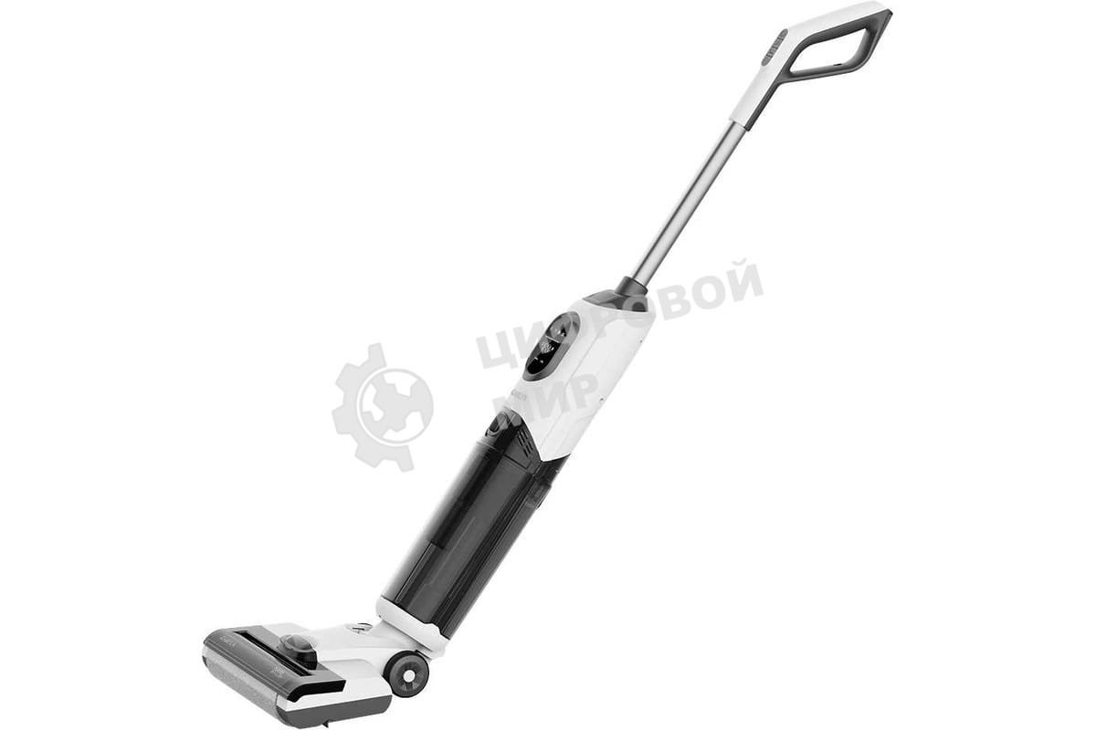 Пылесос вертикальный GARLYN Aqua Base 3 белый/черный, питание от аккумулятора, 170 Вт, уборка сухая/влажная, пылесборник 0.4 л