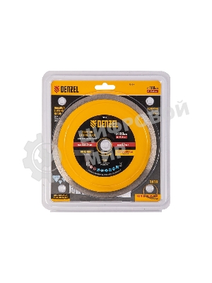 Диск алмазный сплошной Denzel супертонкий, 180 х 25,4 мм, горячее прессование, мокрое резание