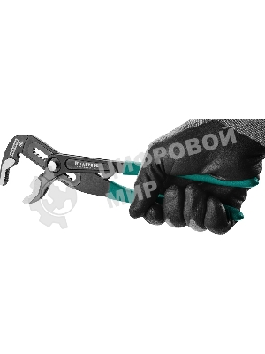 Клещи переставные KRAFTOOL 22353-25 Bulldog Cr-V, max захват 60мм, губки 6мм, 250мм