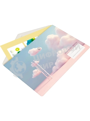 Конверт на кнопке Silwerhof CLOUD A5 непрозрачный пластик 0.25мм