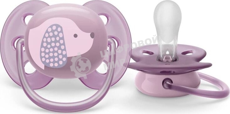 Пустышка Philips Avent ultra soft, собачка, 6-18 мес., 1 шт.