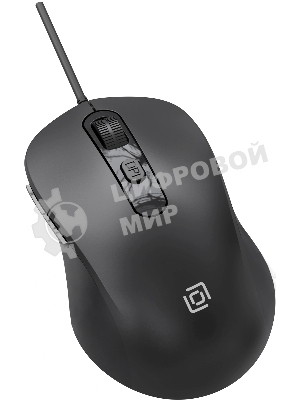 Мышь проводная Oklick 211M черный, 2400 dpi, USB, кнопки - 6