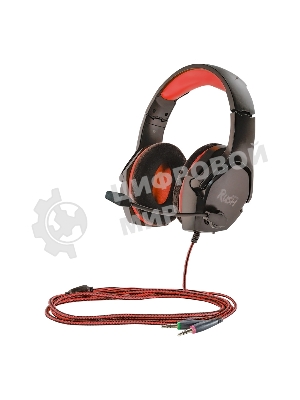 Гарнитура SmartBuy Rush Aspid чёрный-красный, проводная, 3.5 мм