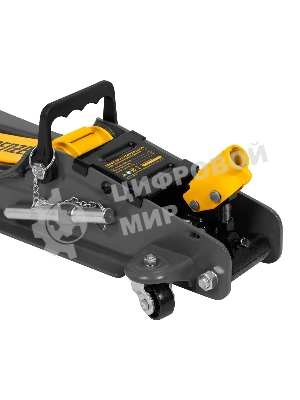 Домкрат гидравлический подкатной с фиксатором Denzel 2,5 т, 85-385 мм