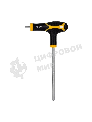 Набор шестигранных ключей Deli DL233108 8 шт. Материал: CR-V. Спецификация: 2x75 мм/2,5x75 мм/3x100 мм/4x100 мм/5x150 мм/6x150 мм/8x200 мм/10x200 мм. Удобная рукоять.