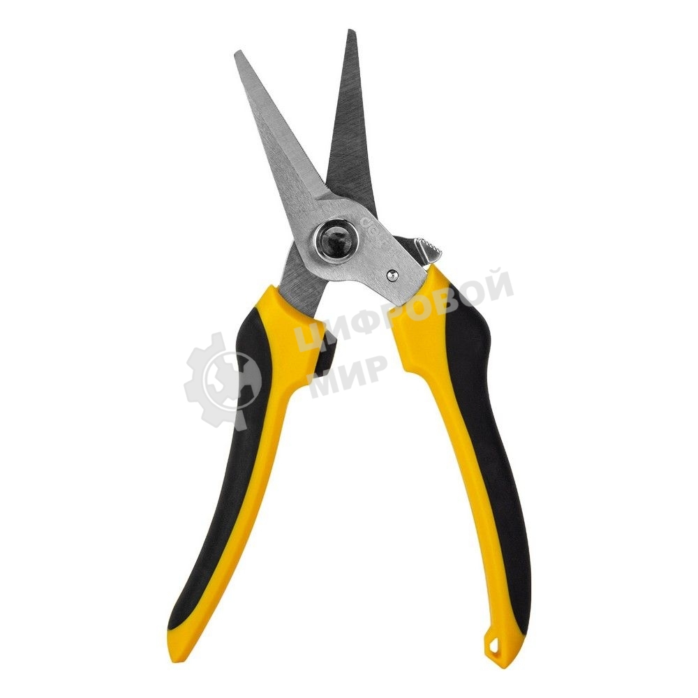 Ножницы универсальные строительные Deli DL2908 205мм, 48-52HRC, прорезиненная рукоятка