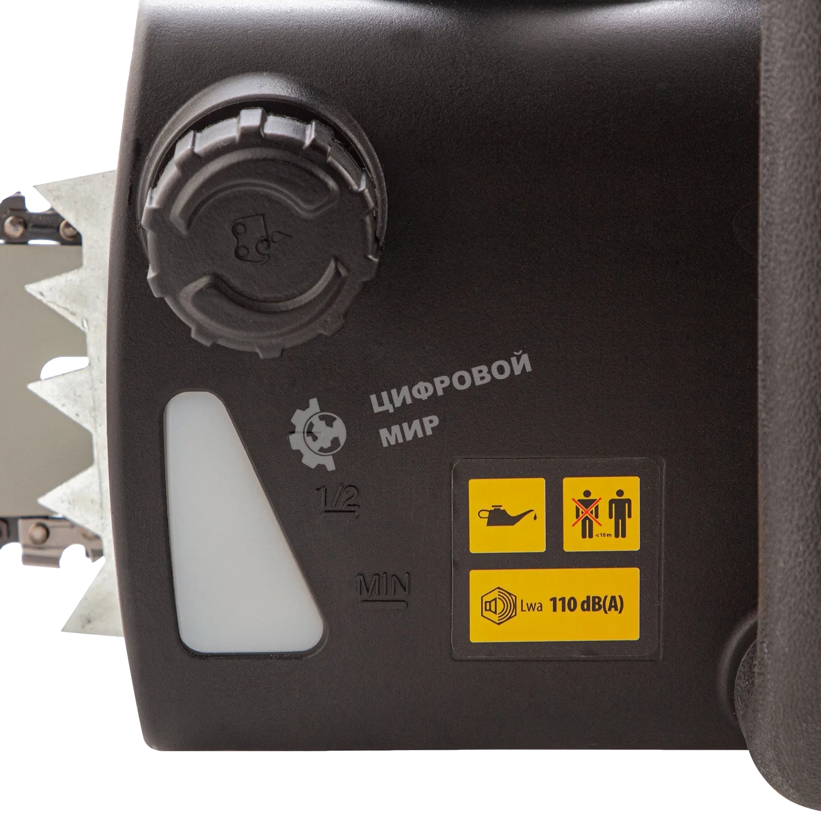 Пила цепная электрическая Denzel EDS-2200, 2,2кВт, продольная, шина 45 см, шаг 3/8, паз 1,3 мм, 62 зв