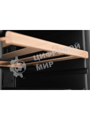 Винный шкаф ZÜGEL ZCWF184DB черный, 50 л, 2 отсека, 18 бут.