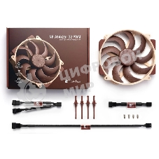 Вентилятор корпусной Noctua NF-A14x25r G2 PWM, 140 мм, 1500 об/мин, 22.8 дБ, 4-pin PWM, без подсветки