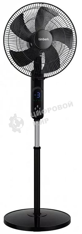 Вентилятор Timberk T-SF1609RC чёрный, напольный, 50 Вт, 3 скорости, 40 см, с пультом ДУ