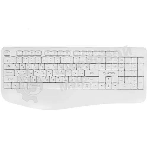 Комплект клавиатура+мышь Qumo Space K57/M75 (цвет белый), беспроводной 2.4G, 104 клавиши, клавиатура + мышь, 3 кнопки, 1200 dpi