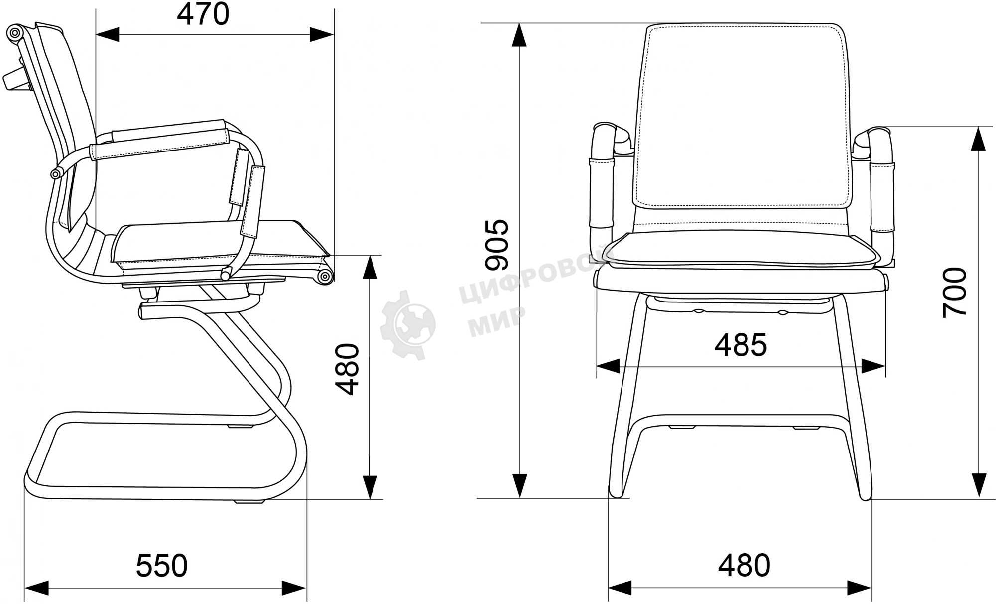 Кресло офисное Бюрократ CH-993-LOW-V/M01 низкая спинка черный M01 сетка