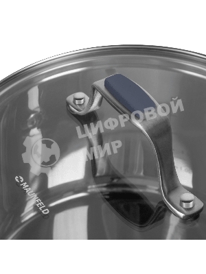 Кастрюля Maunfeld Madison MF30MS01CR из нержавеющей стали со стеклянной крышкой, 18см, 2,6л.