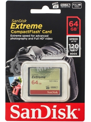 Флеш карта CF 64Gb SanDisk Extreme 120Mb/s