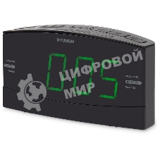 Радиобудильник Hyundai H-RCL238 черный LCD подсв:зеленая часы:цифровые FM