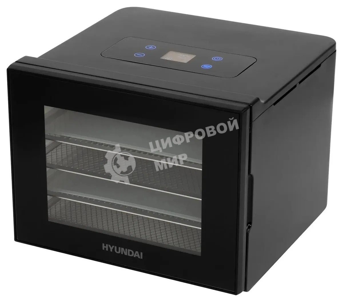Сушка для фруктов и овощей Hyundai HYFD-1204 8под. 400 Вт, черный