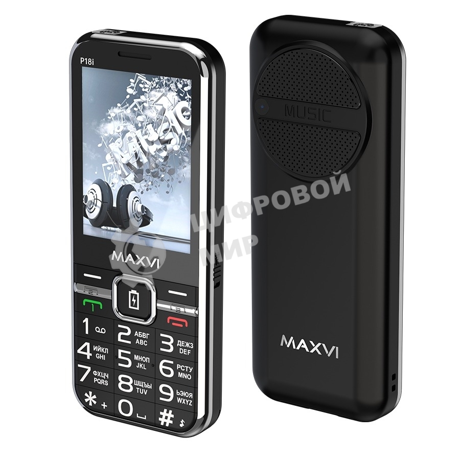 Мобильный телефон Maxvi P18i черный