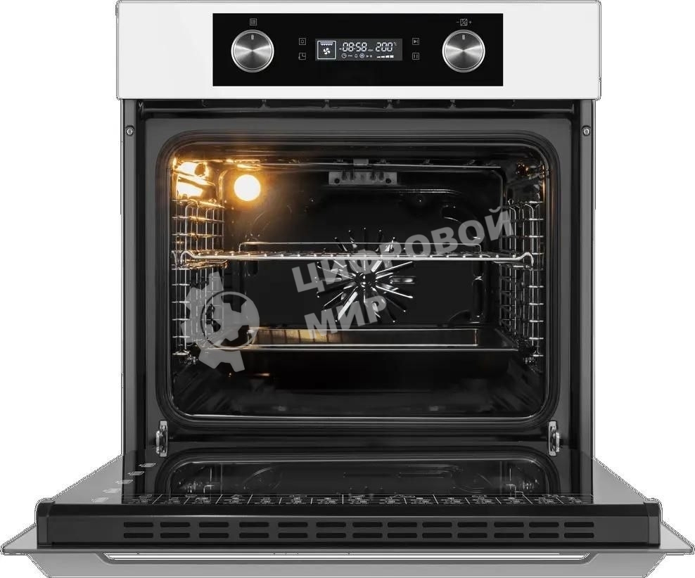 Шкаф духовой электрический Maunfeld AEOH60102W, 60л, дверца с 3 стеклами, белый