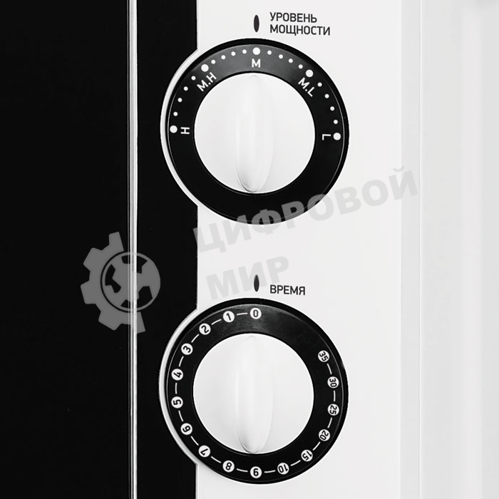 Микроволновая печь BBK 20MWS-704M/W белый, 20 л, 700 Вт, переключатели - поворотный механизм