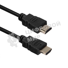 Кабель ACD-DHHM1-18B HDMI 1.4, Golden Plated,19m/19m, черный, 1.8м
