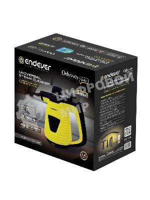 Пароочиститель Endever Odyssey Q-464 желтый/черный, ручной, 1100 Вт, 35 г/мин, 350 мл