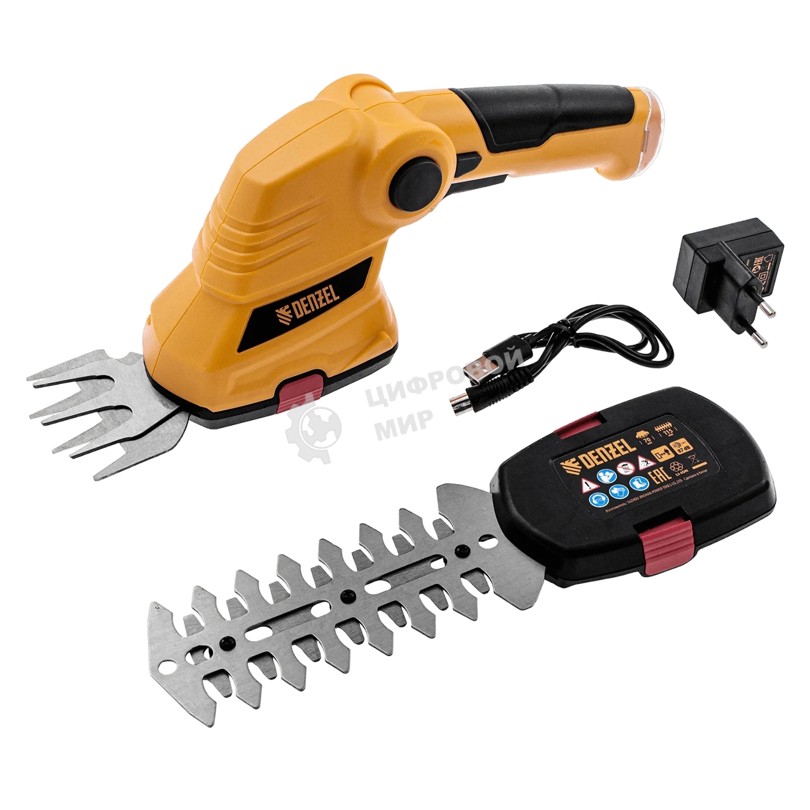 Ножницы-кусторез аккумуляторные Denzel G411 с акк. 3,6В Li-Ion 1,5 А·ч