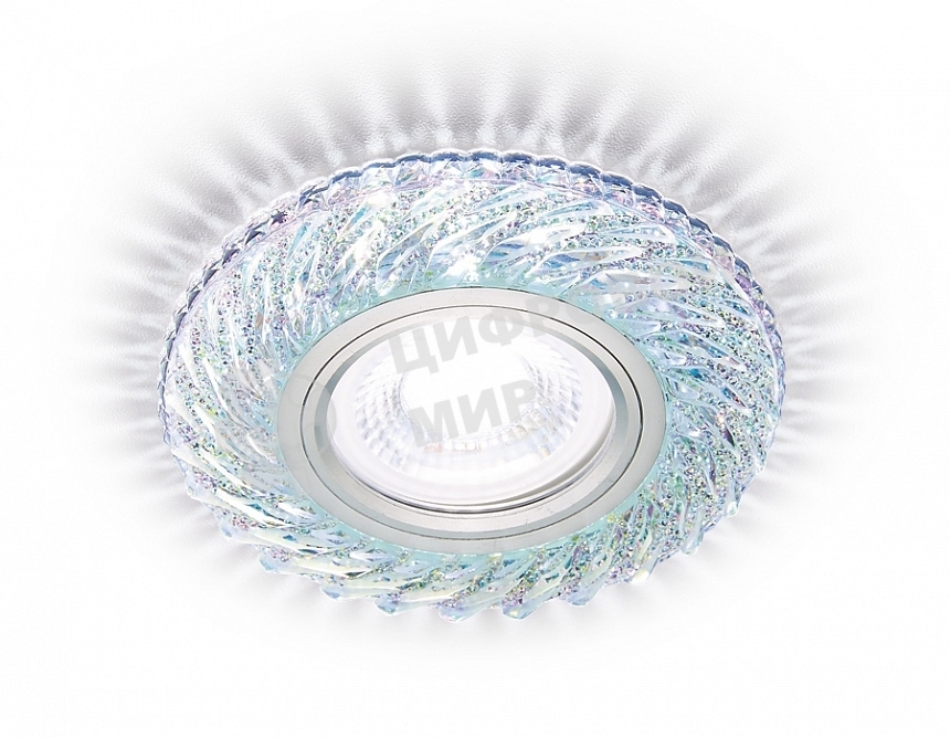 Встраиваемый точечный светильник Ambrella light S295 PR/WH хром/перламутровый MR16+3W(LED WHITE 4200K)