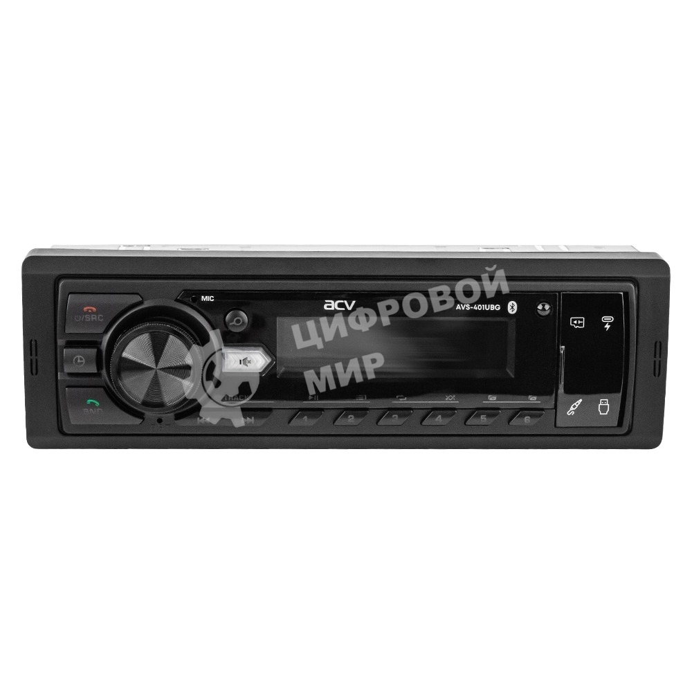 Автомагнитола ACV AVS-401UBG 1DIN 4x50Вт v5.0 AUX 2 (43342)