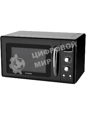 Микроволновая печь Hyundai HYM-D3040 черный, 23 л, 800 Вт, переключатели - кнопки, поворотный механизм