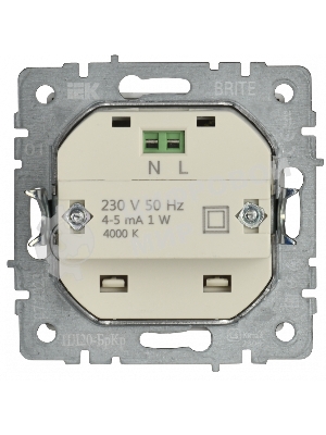 Подсветка светодиодная встраиваемая IEK BRITE ПЛ20-БрКр (BR-FL20-K10) бежевый