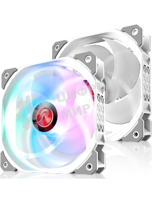 Вентилятор для корпуса Case Cooler Raijintek AGERAS 12 ARGb-1 (120x120x25мм, 4-pin PWM, 67.38CFM, 33dBA, 2200RPM, белый)