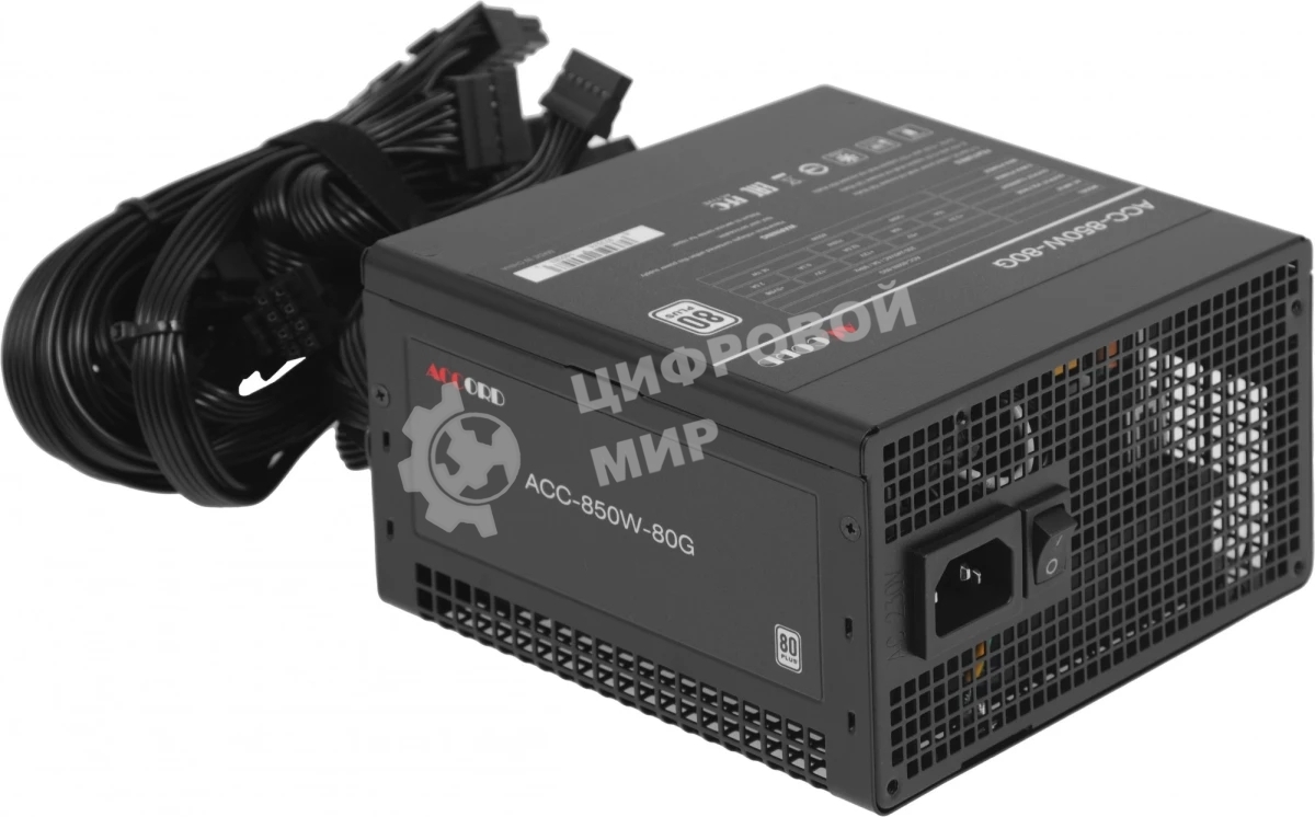 Блок питания Accord ATX 850W ACC-850-80G 80 PLUS (20+4pin) APFC 120мм fan 6xSATA RTL