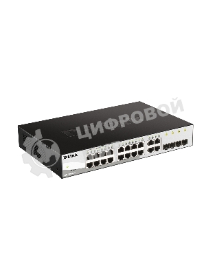 Коммутатор D-Link DGS-1210-20/F1A, 16×1 Гбит/с + 4×1 Гбит/с SFP, настраиваемый
