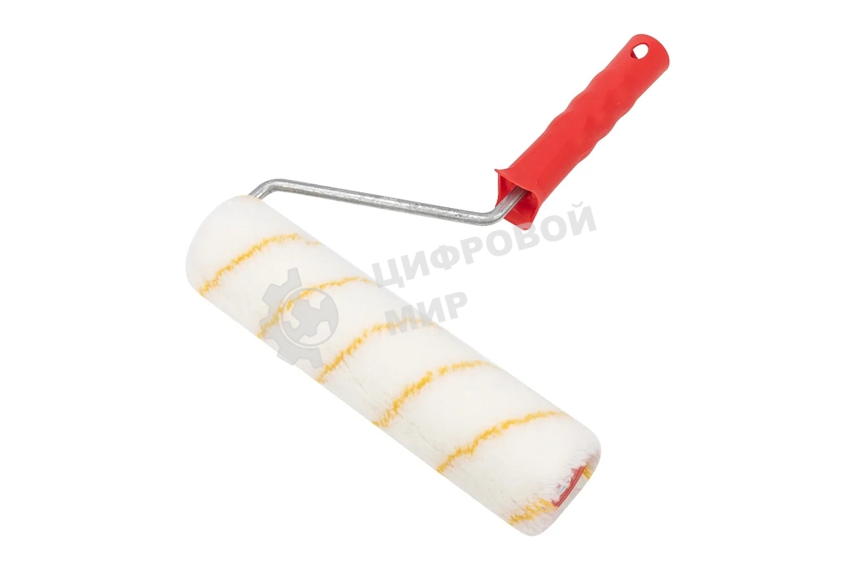 Валик Rexant полиамид белый с желтой полосой, ворс 11 мм, ширина ролика 240 мм, Ø 42 мм, бюгель 8 мм, серия 