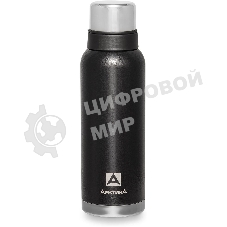 Термос Арктика 106-1200 черный, узкое горло 1,2 л, американский дизайн, антивандальное покрытие, две чашки, холод/тепло 32 ч