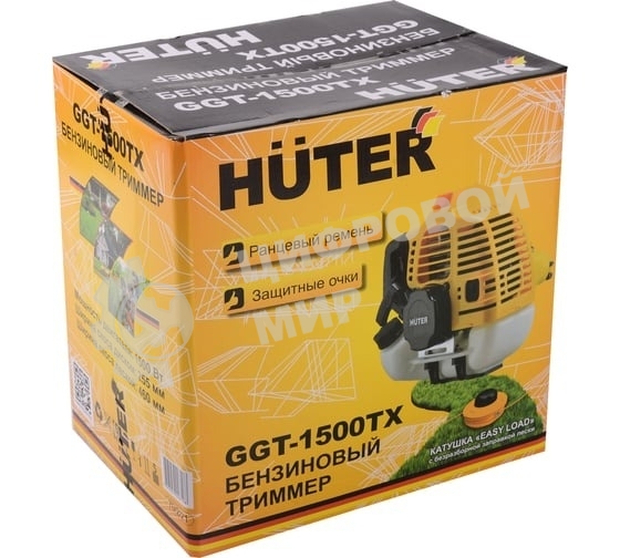 Триммер бензиновый Huter GGT-1500TX 1500Вт неразбор.штан. реж.эл.:леска/нож (может отгружаться со штангой модели GGT-2900T, GGT-2500T 70/2/14)