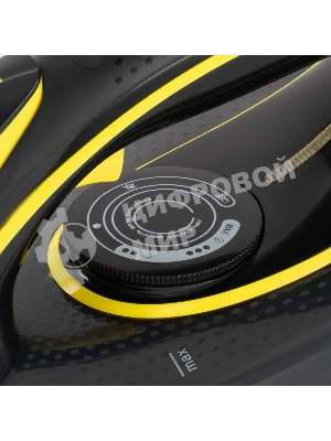 Утюг Hyundai H-SI01560 черный/желтый, 3200 Вт, 35 г/мин, 220 г/мин, 450 мл