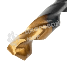 Сверло по металлу Denzel 12 мм, HSS-Tin, Golden Tip, 6 шт.