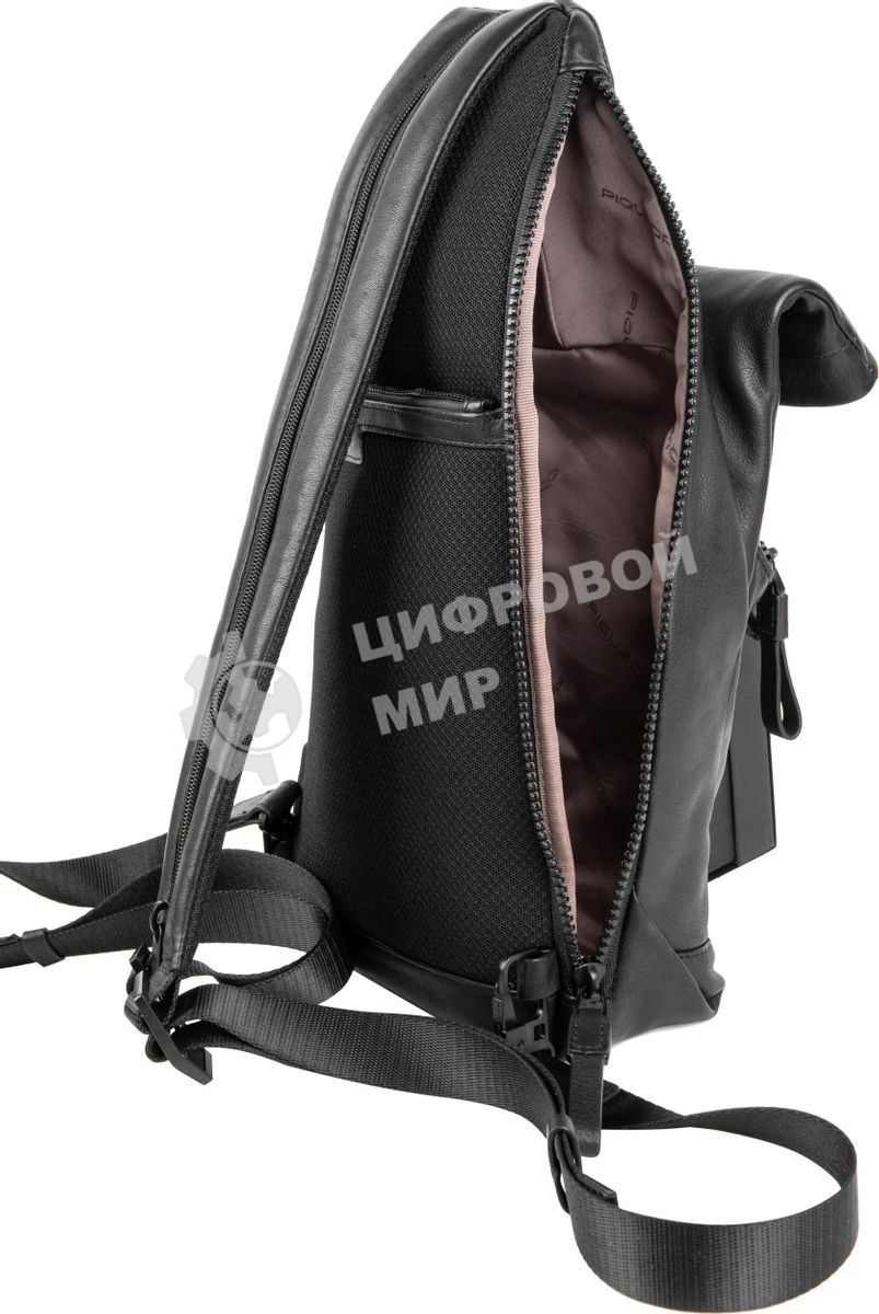 Рюкзак слинг Piquadro Harper CA6784AP/N черный кожа