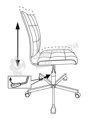 Кресло Бюрократ CH-330M/LT-10 темно-коричневый, экокожа, 120 кг, механизм качания, без подлокотников
