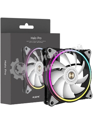 Вентилятор для корпуса Alseye HALO PRO B-R черный, 120 мм, 2100 об/мин, 26 дБ, 4 pin