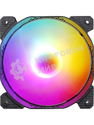 Вентилятор для корпуса Aerocool/Formula Cosmic 12BK FR RGb черный, 120 мм, 1100 об/мин, 22.3 дБ, 4 pin