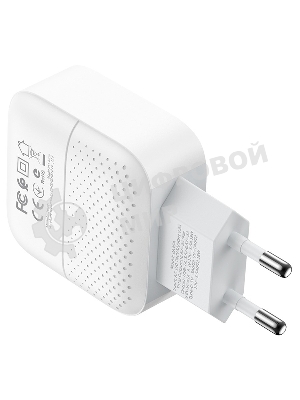 Сетевое зарядное устройство BOROFONE BA46A Premium, один порт USB, один порт Type-C, PD, 18W, 5V, 3.0A, белый