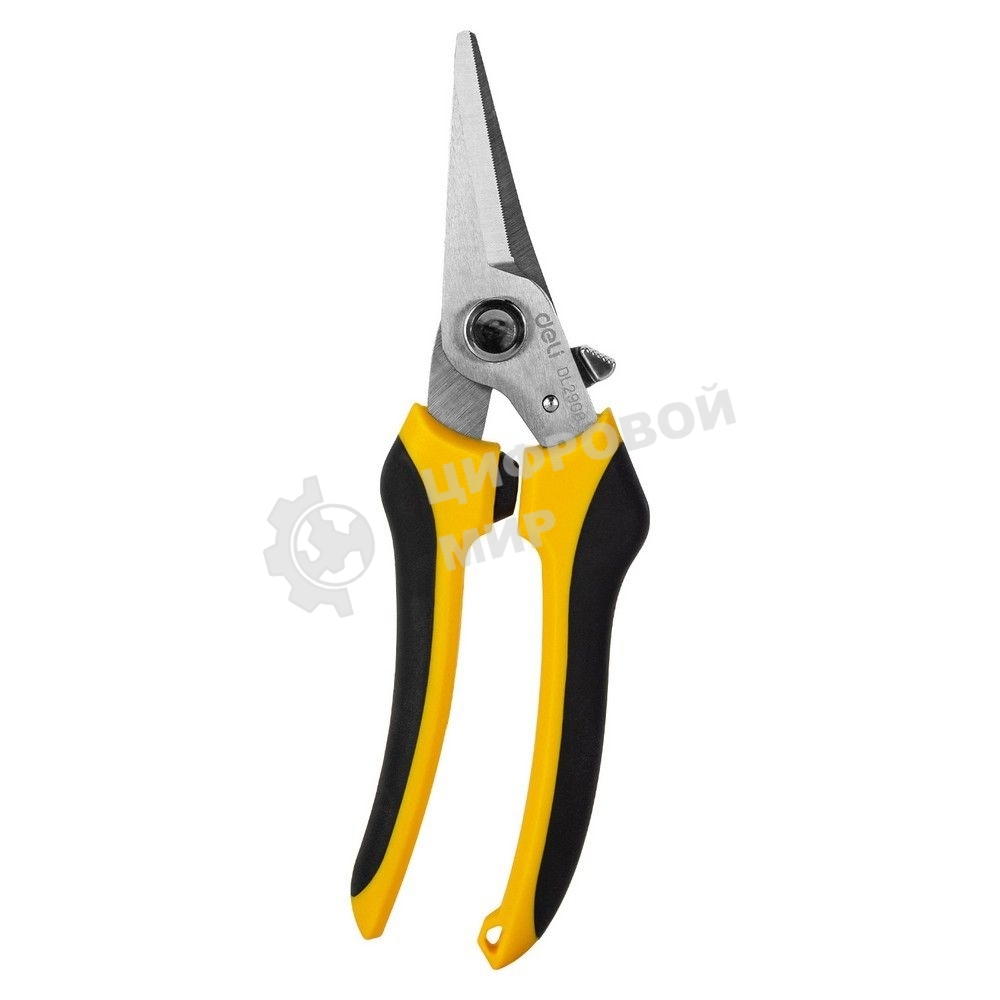 Ножницы универсальные строительные Deli DL2908 205мм, 48-52HRC, прорезиненная рукоятка