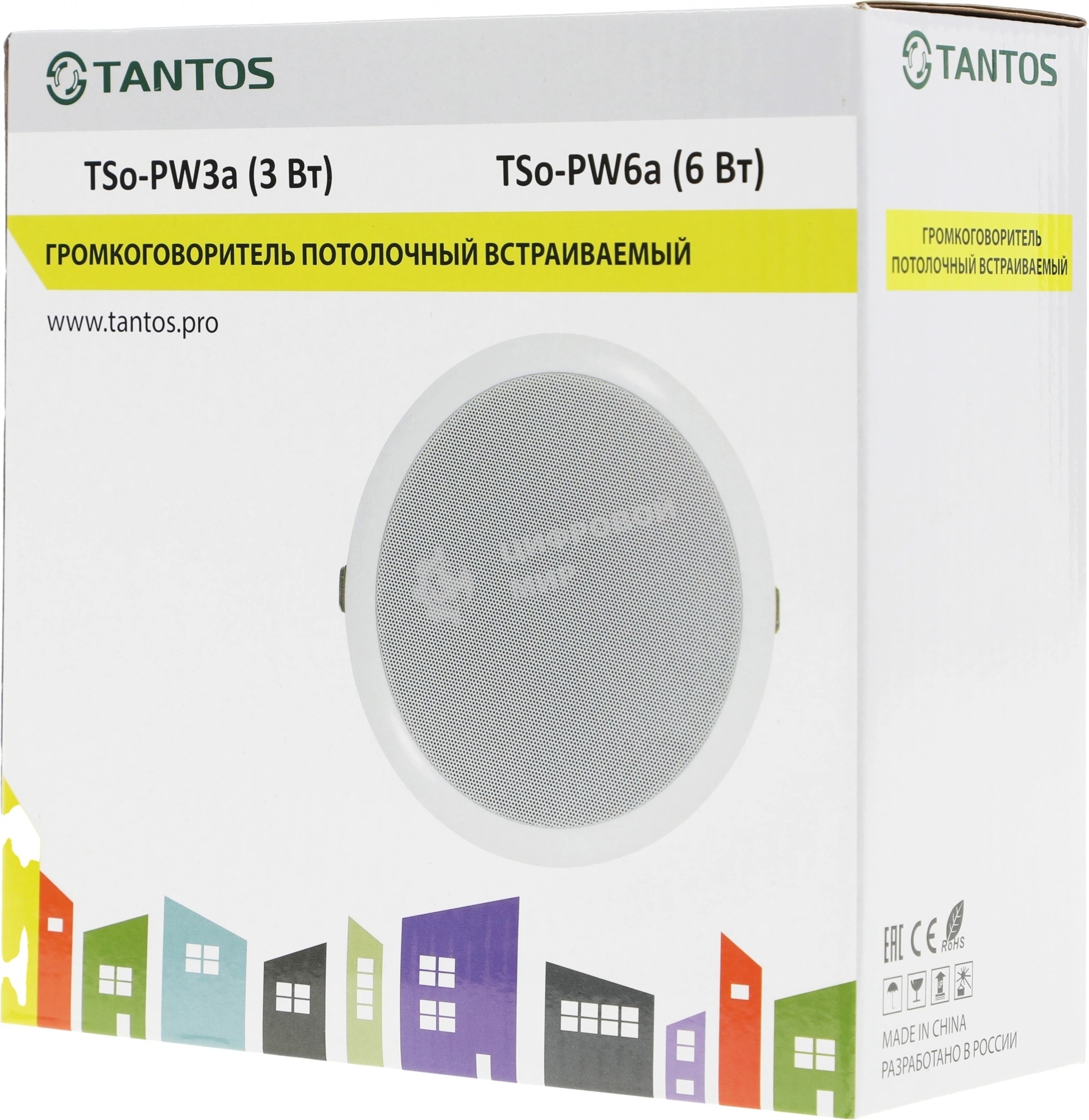 Громкоговоритель Tantos TSo-PW6a потолочный 6Вт белый