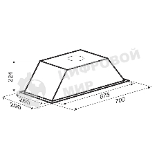 Вытяжка встраиваемая Zigmund & Shtain K 012.7 W белый, 70 см, 1010 куб. м/ч, 74 дБ