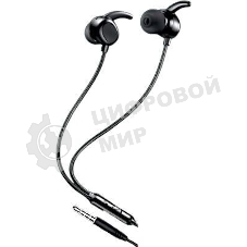 Проводные наушники Aksberry AM10 Sport черный, внутриканальные, проводной 3.5 мм, встроенный микрофон