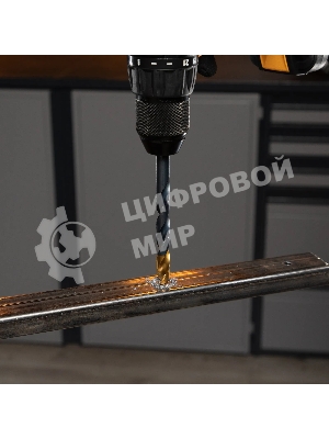 Сверло по металлу Denzel 12 мм, HSS-Tin, Golden Tip, 6 шт.